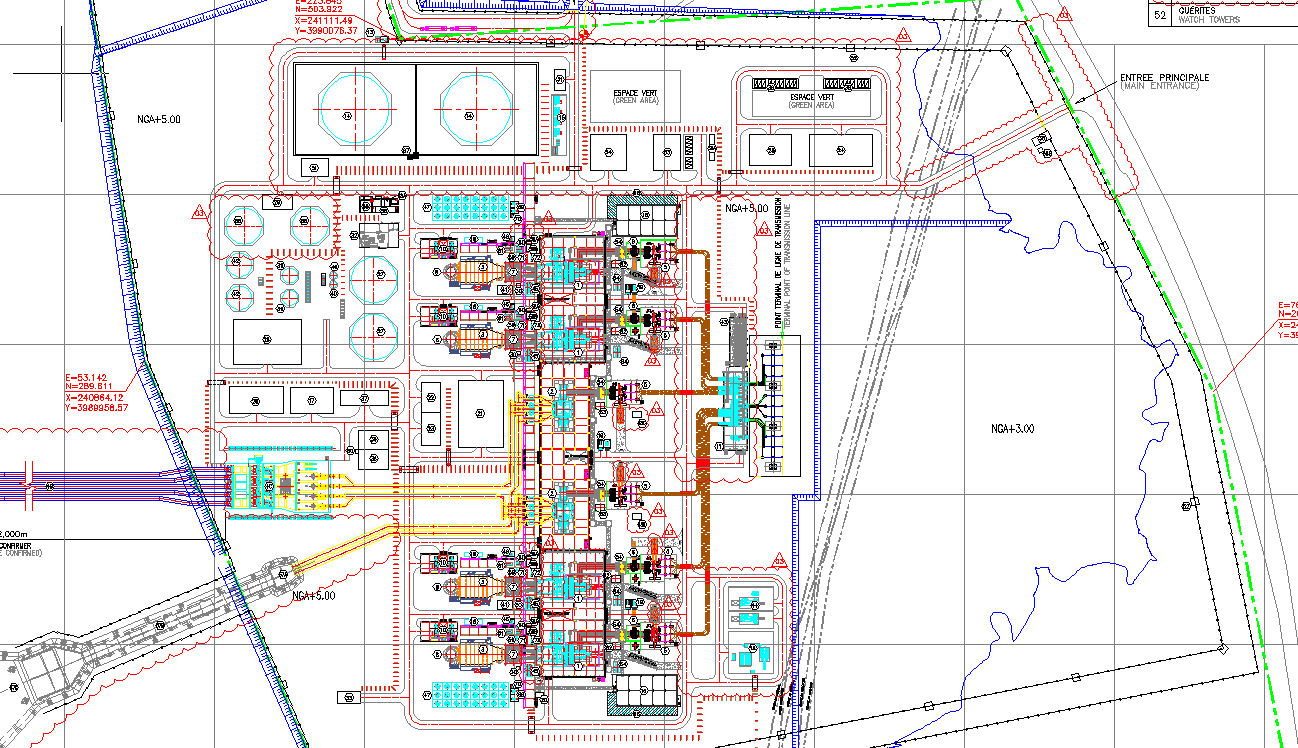 mostaganem-algérie-powerplant-stone-columns-drawing