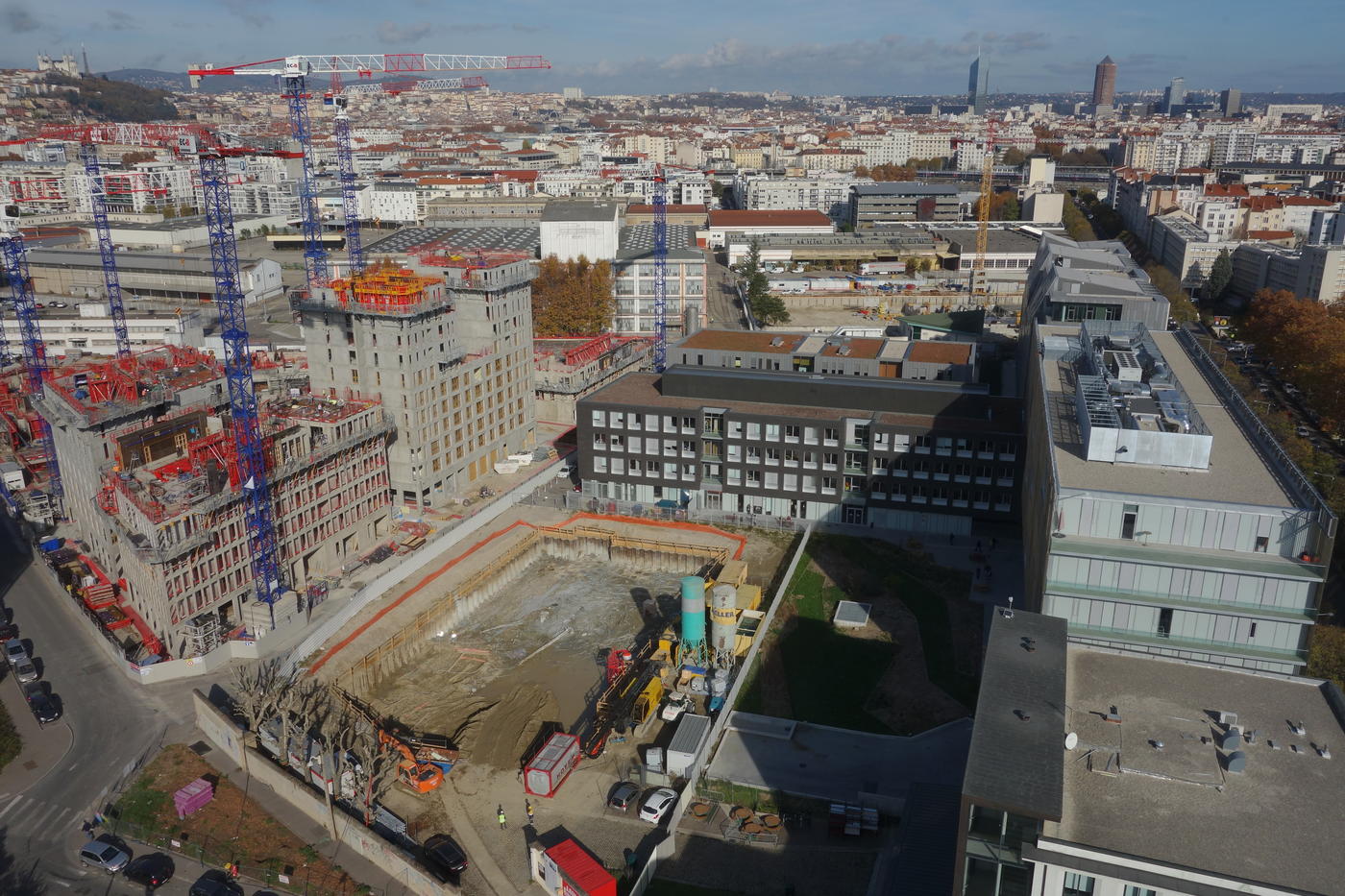 Excavation image fouille Ivoire à Lyon vue aérienne